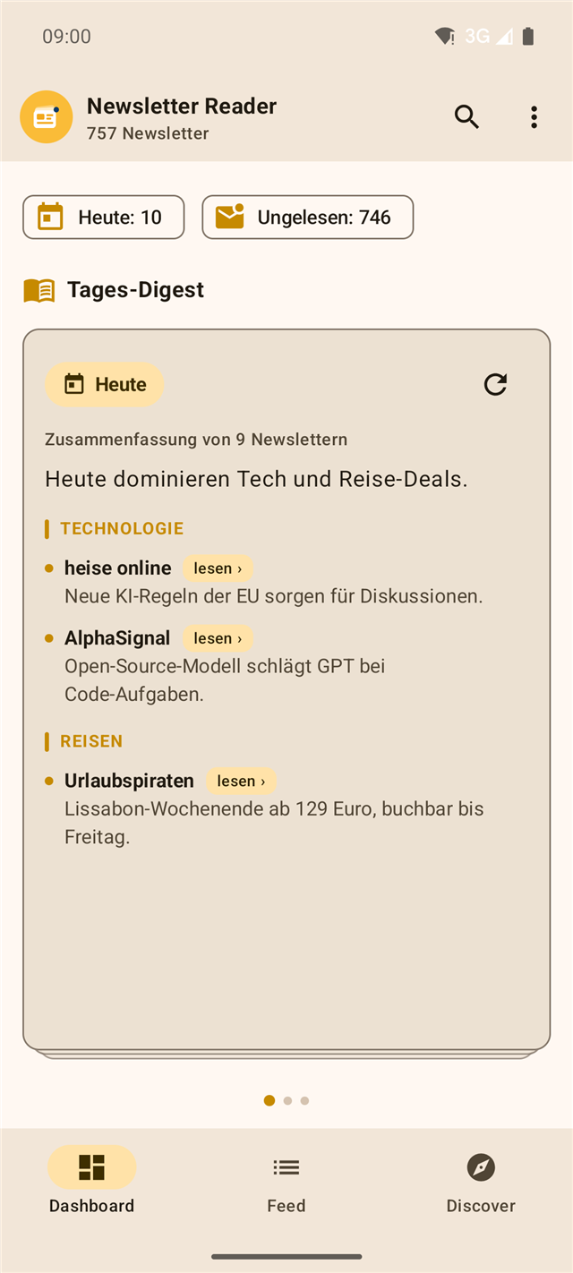 Newsletter Reader